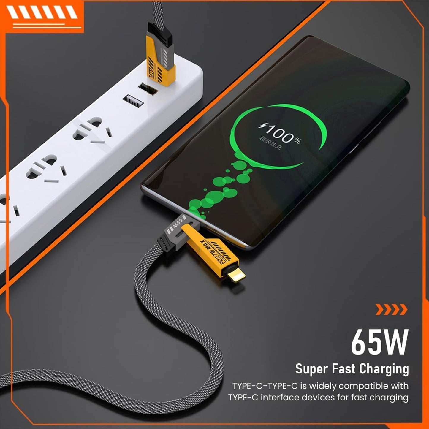 4 In 1 Fast Charging Cable (1 Pc Loose)
