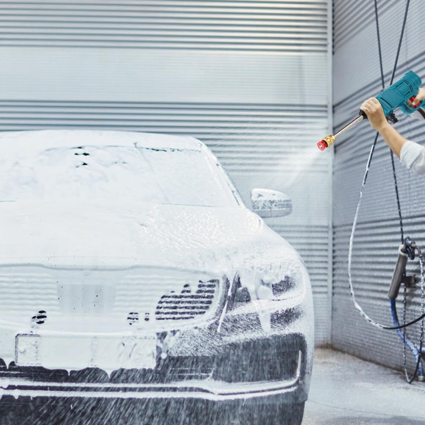 88vf Car Washer Gun Wireless High Pressure Washer Water Spray Gun (1 Set)