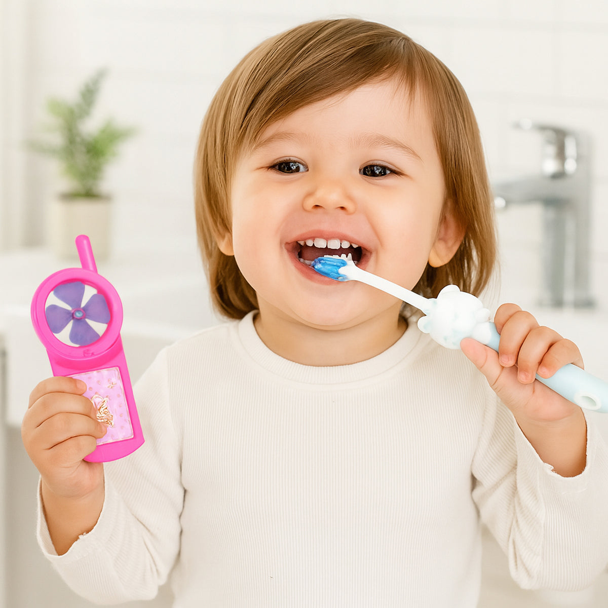 Kids Toothbrush And Fan Toy Set